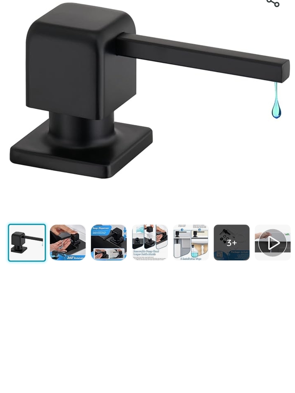 Black Soap Dispenser For Kitchen Bathroom 26)